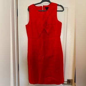 J. Crew Orange sleeveless linen dress